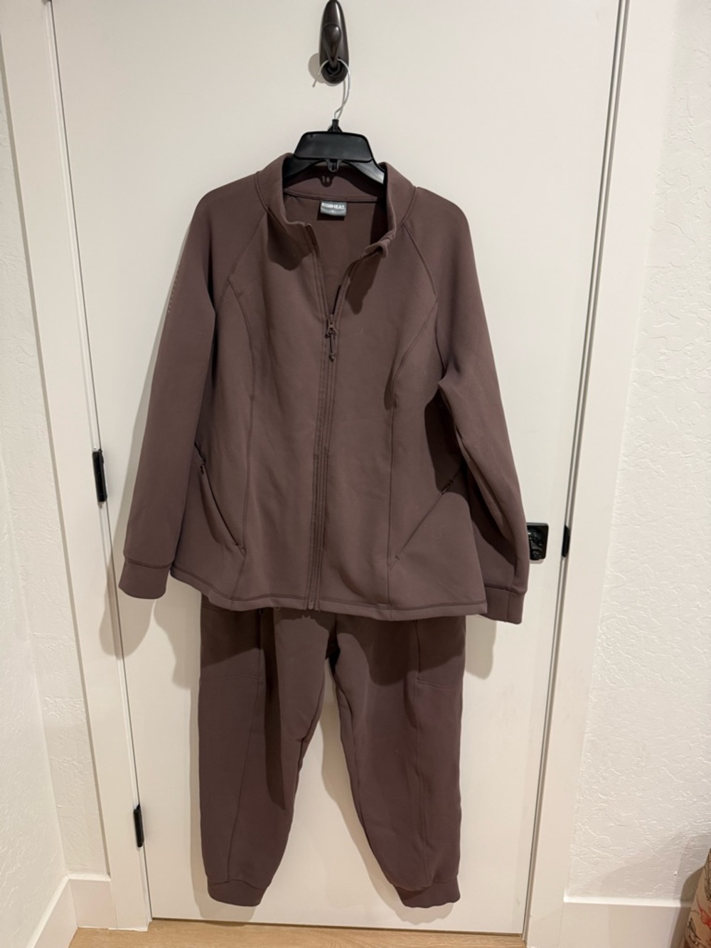 32 Degrees Eggplant Track Jacket and Jogger Set